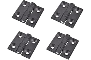 NOUJEN 4 Stück Verbinder Scharnier,40mm/1.6inch Kugellager Scharniere,Zinklegierung Anschraubscharnier Scharniere für Feste Zimmertüren, Eingangstüren, Schlafzimmertüren, Gartentüren (Schwarz)