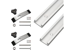 Duchunsheng 2Pcs Guide Lineari Scorrevoli Binario Guide Laterali 300 400 500 1000mm, Guida Scorrevole, Banco da Lavoro Guida Segas Circolare, Profilo Alluminio T-Track Push Block