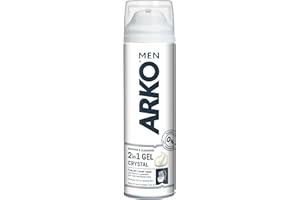 TSF ARKO Men 2-in-1 Shaving & Cleansing Gel, Crystal Clear Formula, 200ml