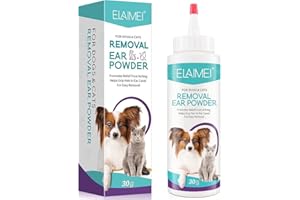Kurchugo Dog Ear Cleaner, Ear wash for Dogs & Cats, Dog Ear Powder for Hair Removal, Pet Ear Infection Treatment, Effectively Removes Debris, Waxy, Buildup and Ear Odor, Soothes Itchy & Inflamed Ears