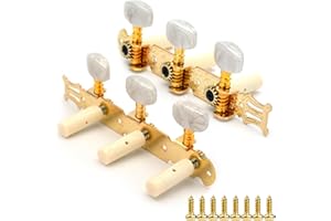 LERODITE Mécaniques pour Guitares Classiques, Chevilles de à 3L 3R pour Tuning Pegs pour Guitare Acoustique avec vis de montage