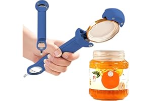 ATONG Multifunctional Retractable Bottle Opener, Stainless Steel Adjustable Cap Screwer to Remove Stubborn Lids, Adjustable Multifunctional can Opener for Daily Life, Travel, Weak Hands, Children, Elderly
