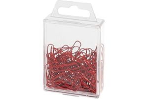 Wedo 901244200 Graffette (in metallo, 27 mm, con rivestimento in plastica) 100 pezzi Rot