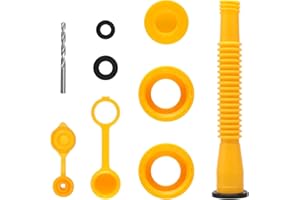 HENGBIRD Can de gas de repuesto mejorado, con boquilla flexible, kit de repuesto, boquilla, jerricane, adecuado para latas de 1/2/5/10 galones (1 lote)