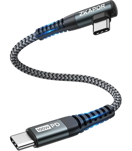Cavo Dati USB-C 3.1 Ad Angolo Sinistro Xiwai – Maschio-femmina, 20 Cm, Con Custodia, Per MacBook, Tablet E Smartphone