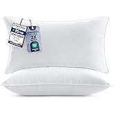 Utopia Bedding Pillow 40 x 70 cm Pack of 2, Hollow Fibre, White | Pack of 2 Pillows, Hollow Fibre Filling, Comfortable for Sl