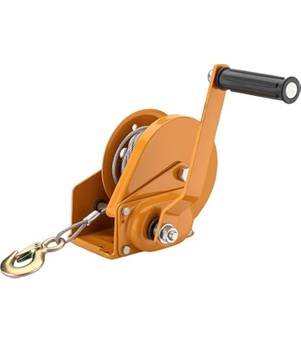 Dragon Winch Hand Winch 1200 lbs / 540 kg with Hook and Steel Cable 10 m for Small Boats, Caravans, Vehicles and Workshops | Self-Brake Friction Brake Dragon Winch Hand Winch 1200 lbs / 540 kg with Hook and Steel Cable 10 m for Small Boats, Caravans, Vehicles and Workshops | Self-Brake Friction Brake