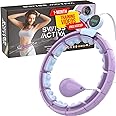 Swiss Activa+ Infinity Hoop Smart Weighted Hula Hoop With Counter 24-44in - Smart Hula Hoop Fit- Exercise Hoola Hoop Exercise Equipment- Adult Hula Hoops for Exercise- Hula Hoops For Women Weight Loss