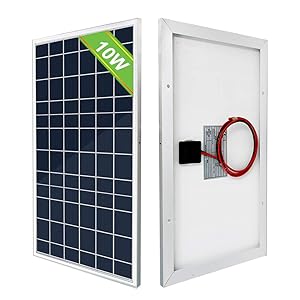ECO-WORTHY 10W Solar Panel 10 Watt 12 Volt Pv Solar Module Solar Cell for 12 Volt battery Charger