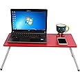 MAVERICK Multipurpose Portable Foldable (Made in India) Laptop with Fixed Top and Powder Coated Steel Legs with Enough Leg Space and Mouse Movement Area (Red, Steel/Red)