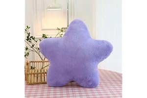 KOWAKA Kissen Stern Plüschkissen Stern Wurfkissen Schlafkissen Gefülltes Kissen für Heimdekoration (40cm, Purple)