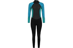 Mountain Warehouse Neopreno para Mujer - Cuerpo: 2.5mm, De una Sola Pieza, UPF 50+, Cuello Ajustable y Cremallera de Cierre fácil, Mantiene el Calor - para Hacer Surf y Kayak