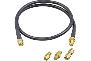 ACONRFTOL SMA RG58 kabel adapter kit SMA hane till hona RG58 koaxialkabel 50 cm 3 st RF Coax Adapter Kit låg förlust för WiFi SDR-enheter antenn