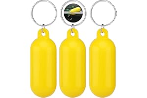 IRYNA Confezione da 3 portachiavi galleggianti gialli portachiavi galleggianti per barche multifunzionali galleggianti per acqua, per surf, nuoto, galleggiante, accessori per sport acquatici