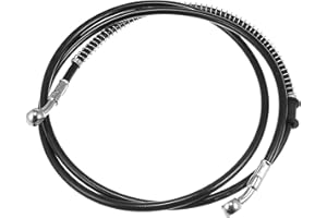 Motoforti 66.93" Motorcycle Hydraulic Brake Line Oil Hose Braided Cable Black