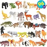 venta de figuras de animales de plastico Distintos usos - La amplia selección de animales de la jungla es útil para muchos fines - rellenar bolsas de fiesta y calcetines de Navidad, caja de sorpresas, premios de clase, bolsas de regalos, ¡o sencillamente jugar con el juego completo como gran regalo! - A los niños les encantarán.