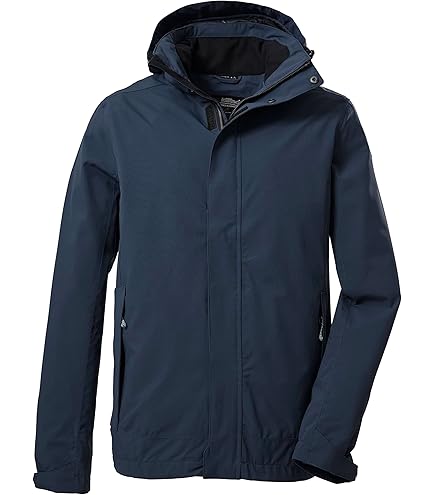 killtec heren Ski-jack/functionele jas met afritsbare capuchon, sneeuwvanger en ventilatie onder de armen KSW 50 MN SKI JCKT, dunkelorange, XXL, 43441-000