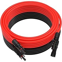 Riisoyu 2 stuks zonnepaneelverlengkabel, MC4-compatibele zonnekabel met stekkerkoppeling, 30 cm, platte waterdichte zonneconnector voor zonnepaneeldaken, boot enz Riisoyu 2 stuks zonnepaneelverlengkabel, MC4-compatibele zonnekabel met stekkerkoppeling, 30 cm, platte waterdichte zonneconnector voor zonnepaneeldaken, boot enz