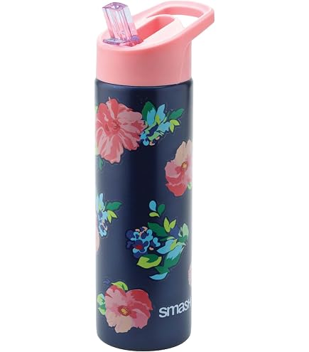 JUMBEAR Edelstahl-Trinkflasche 600ml – Isoliert, Auslaufsicher, Mit Strohhalm & Tribal-Design, Für Sport & Outdoor