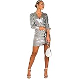 Ikrush Womens Lorna Metallic Mini Dress