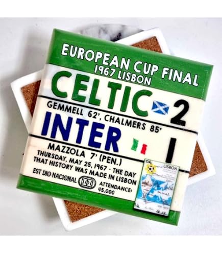 Celtic FC Set Di 2 Sottobicchieri Ufficiali – Diametro 10 Cm, Silicone Antiscivolo – Regalo Per Tifosi - 3