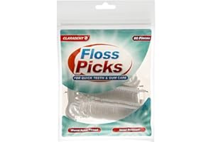 claradent 80 Floss Picks Waxed Nylon Thread Shred Resistant Dental Flosser 80 Count (Pack of 1)