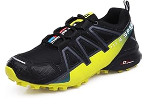 WYUKN Scarpe da Ciclismo da Uomo Donna - Scarpe da Bici da Strada Scarpe da MTB per Mountain Bike,Scarpe da Ciclismo da Uomo, Mountain Bike,Scarpe da Bicicletta,Yellow-47EU
