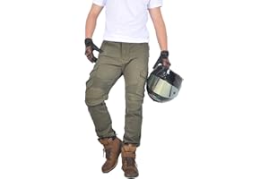 oFzimTo Pantalon Moto Homme Homologué, Jean Stretch, Vêtement Hiver/Été, Multicolore Facultatif