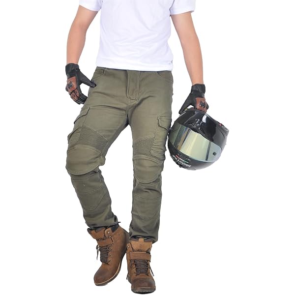 VOLERO JES-18 Pantalon Moto Homme Imperméable Enduit - Homologué CE, Coupe Slim Rétro, Protection Genoux Et Hanches, Toutes Saisons
