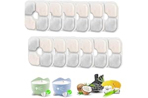 FUONMKA 12 Pcs Cat Water Fountain Filter Compatible with Catit Pixi Water Fountain Filter Replacement, Triple Filtration System