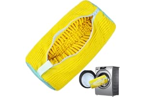 HOTUT Worek do prania butów, trampek, z zamkiem błyskawicznym, szenilowy worek, odporny na rozerwanie i wysoce przepuszczający powietrze, do pralki, do podróży, mieszkania