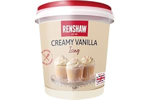 Renshaw Vegan Buttercream Style Soft Icing - Vanilla 400 g (Pack of 1)