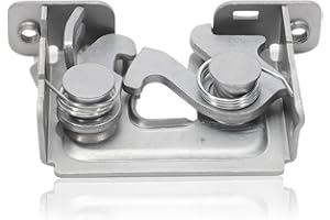 Attisfiera Bonnet Catch Latch Lock for 1, 3, 5 Series E90 E81 E87 E88 51237115229 51237115228 7008755 Silver Bonnet Catch Lock Release Mechanism