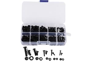YOSOO HEALTH GEAR 270pcs/box M2 M2.5 M3 M4 M5 Plástico Nylon Tornillos Tuercas Arandelas Surtido Kit con Caja de Almacenamiento de Tornillos Pernos de Aislamiento (Juego de tornillos de nailon