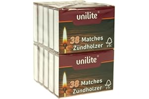 Unilite Zündhölzer/Streichhölzer im 10er Pack a 38st (1 x 380 Zündhölzer)