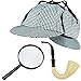 Produktbild German Trendseller®  Sherlock Holmes SET Deluxe - NEU - Fasching  Karneval  Detektiv - Spar Set  Pfeife - Mütze - Lupe