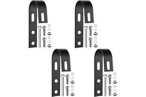 Anbte 4 Stück Balkonkraftwerk Haken aus 304 Edelstahl Solarpanel Halterung Haken Balkon inkl. Montagezubehör, Universelle PV Modul Haken für Solarmodule Balkongelände, Flachdach, Wohnmobile (Schwarz)