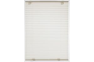 Gardinia Tenda Plissettata Solo con Ventose, Tenda Pieghevole Opaca, Parti per Il Montaggio Incluse, 2 Binari in Alluminio, Crema, 60 x 130 cm (LxH)