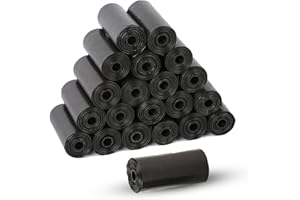 SUPER MUNDO SM Super Mundo Hundekotbeutel, 300 Stück, 20 Rollen, Hundekotbeutel, extra dick, auslaufsicher, Schwarz (20 Rollen)