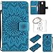 Produktbild für Galaxy J3 2017 (EU-Modell) Hülle,Geprägte Muster Handy hülle / Tasche / Cover / Case für das Samsung Galaxy J3 2017 (EU-Modell) PU Leder Flip Cover Leder Hülle Kunstleder Folio Schutzhülle Wallet Tasche Etui Standfunktion Kredit Kartenfächer+Schlüsselanhänger (T) (6)