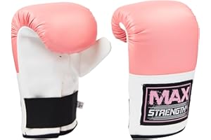 MAXSTRENGTH Max Strength Bag Gloves for Punch bag Training, made of Maya Hide Leather Boxing Mitt ideal for focus pads, thai pads, strike shields, speed ball, MMA