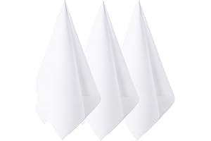 Family Bedding 12 Pack Ladies 100% Cotton Plain White Handkerchiefs With Satin Stripe Border