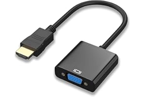 AK HDMI auf VGA Adapter (Stecker auf Buchse), Unidirektional HDMI auf VGA Converter für Computer, Desktop, Laptop, PC, Monitor, Projector, HDTV, Xbox, Chromebook, Raspberry Pi, Roku, Xbox und mehr (1)