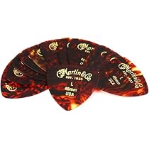 Médiators Pour Guitare Martin - Lot De 12, En Celluloïd (fausse écaille)