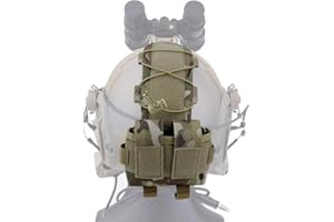 KRYDEX Taktische Helm Batterie Tasche, Gegengewicht Tasche Ausgleichsgewicht Tasche mit Klettverschluss für MK2 Taktische Helme