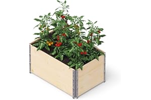 Kronus 3er-Set Palettenrahmen Hochbeet 80x60x60 cm stapelbar Aufsatzrahmen