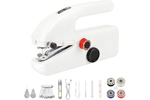 BLOMISE Handheld Sewing Machine, Mini Hand Sewing Machine Set for Beginners, Electric Portable Stitching Machine with 2 Speed Adjustment, USB/Battery Powered, Easy to Use and Fast Stitch for Fabrics & Clothes