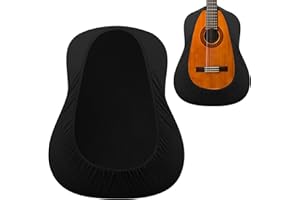 Musiin Premium Classical Guitar Cover Compatible with Yamaha CG122 Fender Classical Nylon String Guitars, Portable Sleeve Black Stretchy Fabric Dust Cover(CG-L)