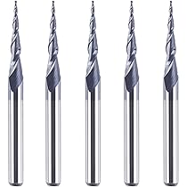 SpeTool Punta per router a spirale con gambo da 1/4 di pollice, lunghezza di taglio da 1/2 pollici, fresatura CNC, fresa in carburo solido, punta per fresa di precisione per intaglio del