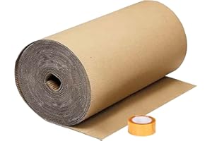 packer PRO Rollo de Cartón Ondulado de 90cm x 25m y Cinta Adhesiva de 50mm x 120m, perfecto para Embalaje Cajas Carton